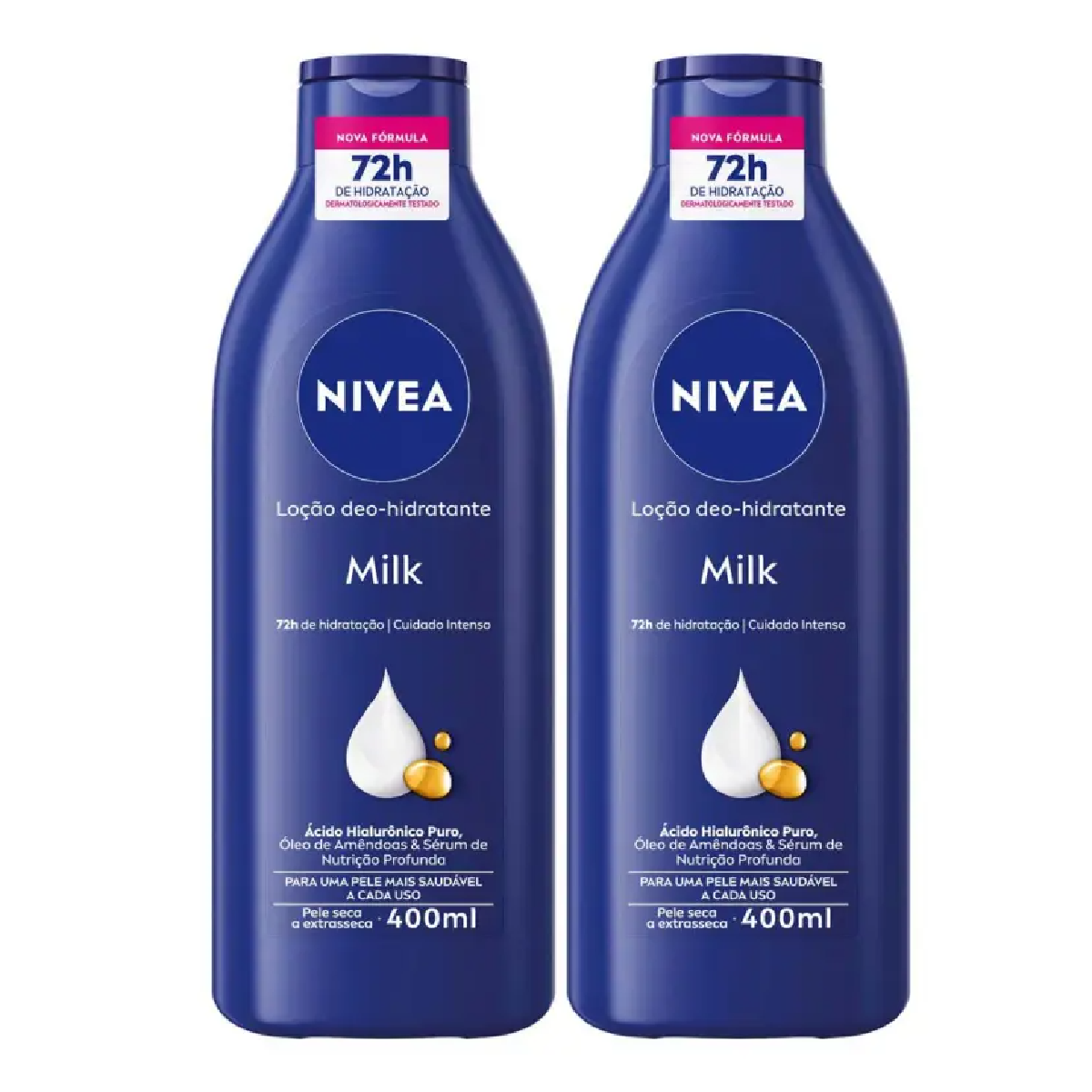 Loção Hidratante Nivea Milk 2 Unidades 400ml — Qualidoc