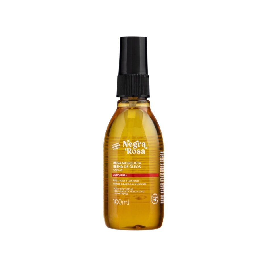 Óleo Rosa Mosqueta Negra Rosa Cabelo Quebradiço 100ml — Qualidoc