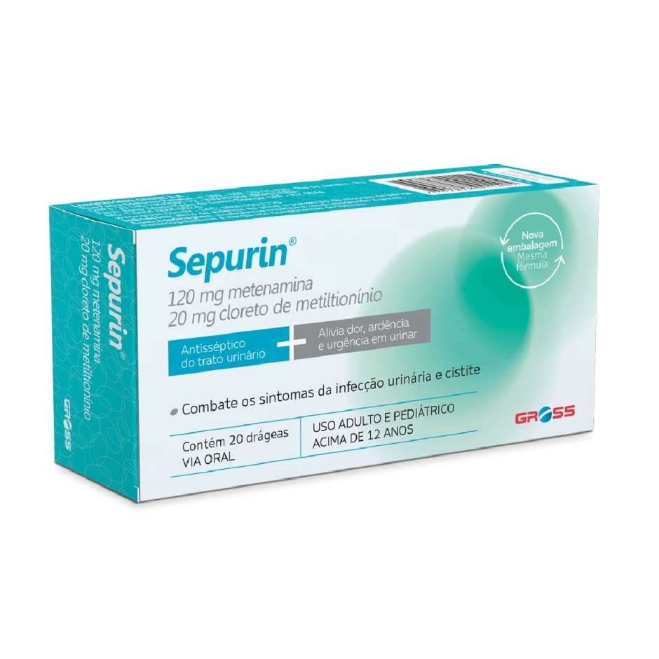 Seprine Sepurin 120mg + 20mg 20 Drágeas — Qualidoc
