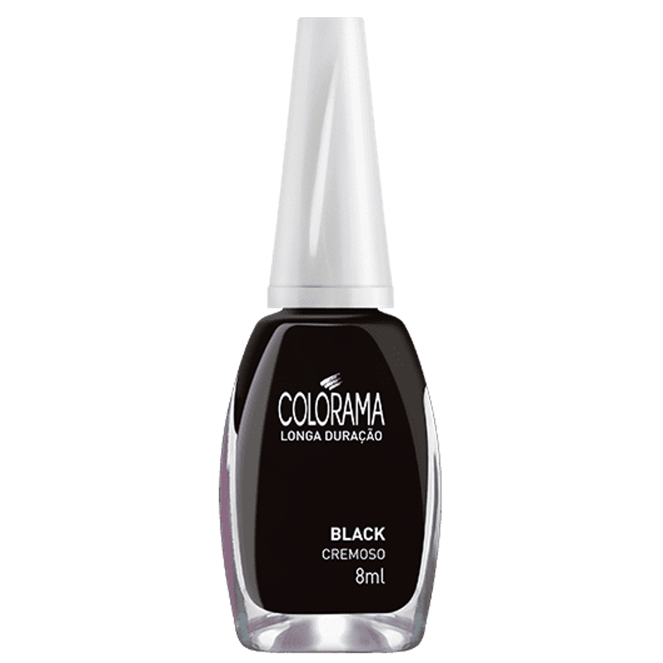 Esmalte Cremoso Colorama Preto Black 8ml — Qualidoc